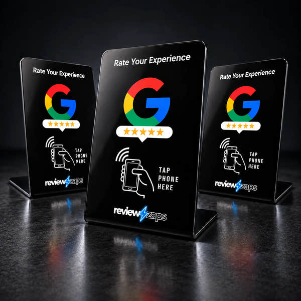 Zappy Google Review Stand, 3 Stands