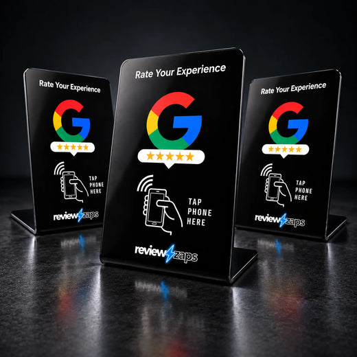 Zappy Google Review Stand, 3 Stands
