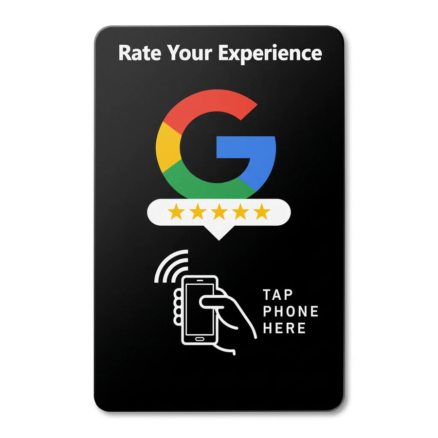 Custom Google Review Card - Black - No Logo