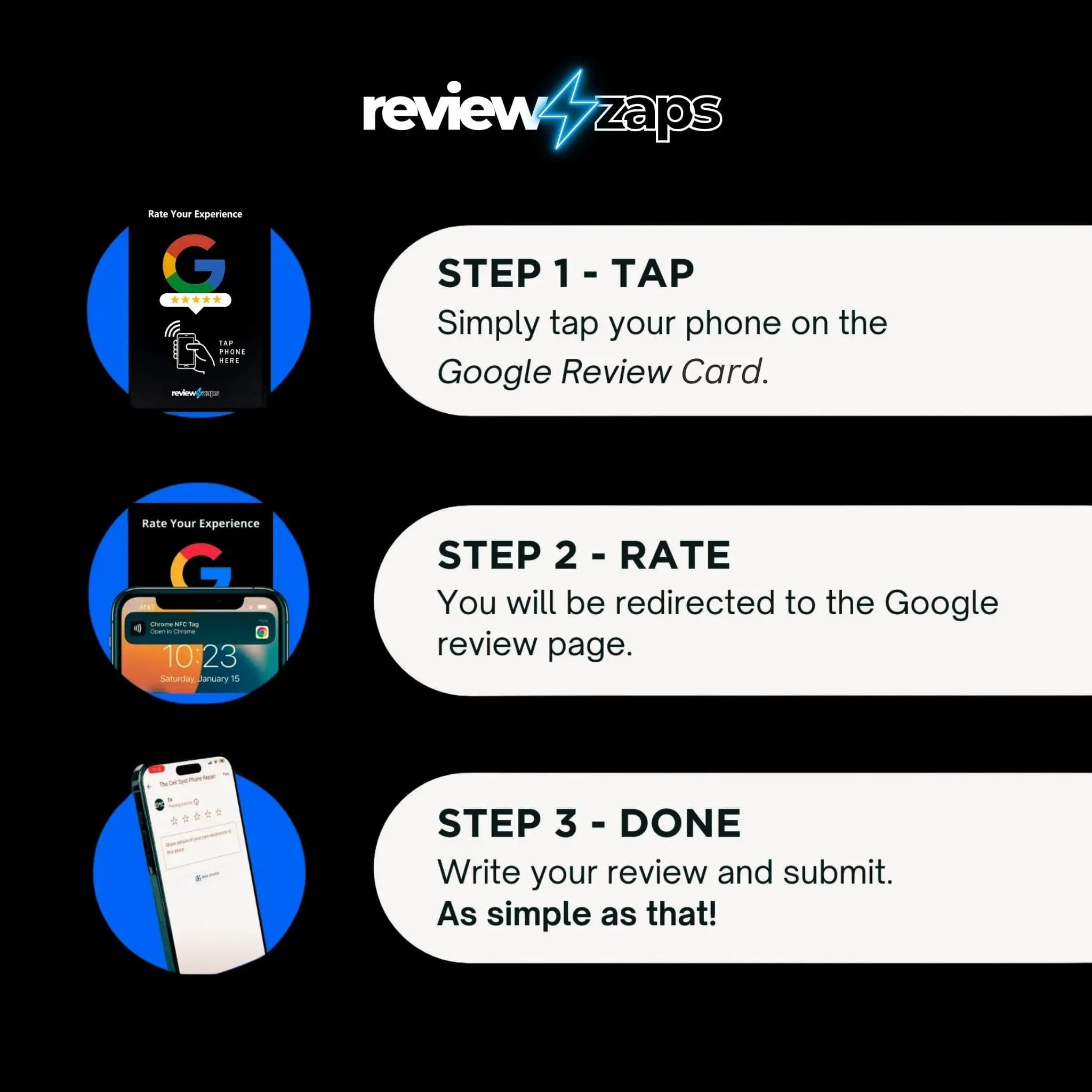 ⚡️NFC Google Review Card - NFC Review Collection Tool