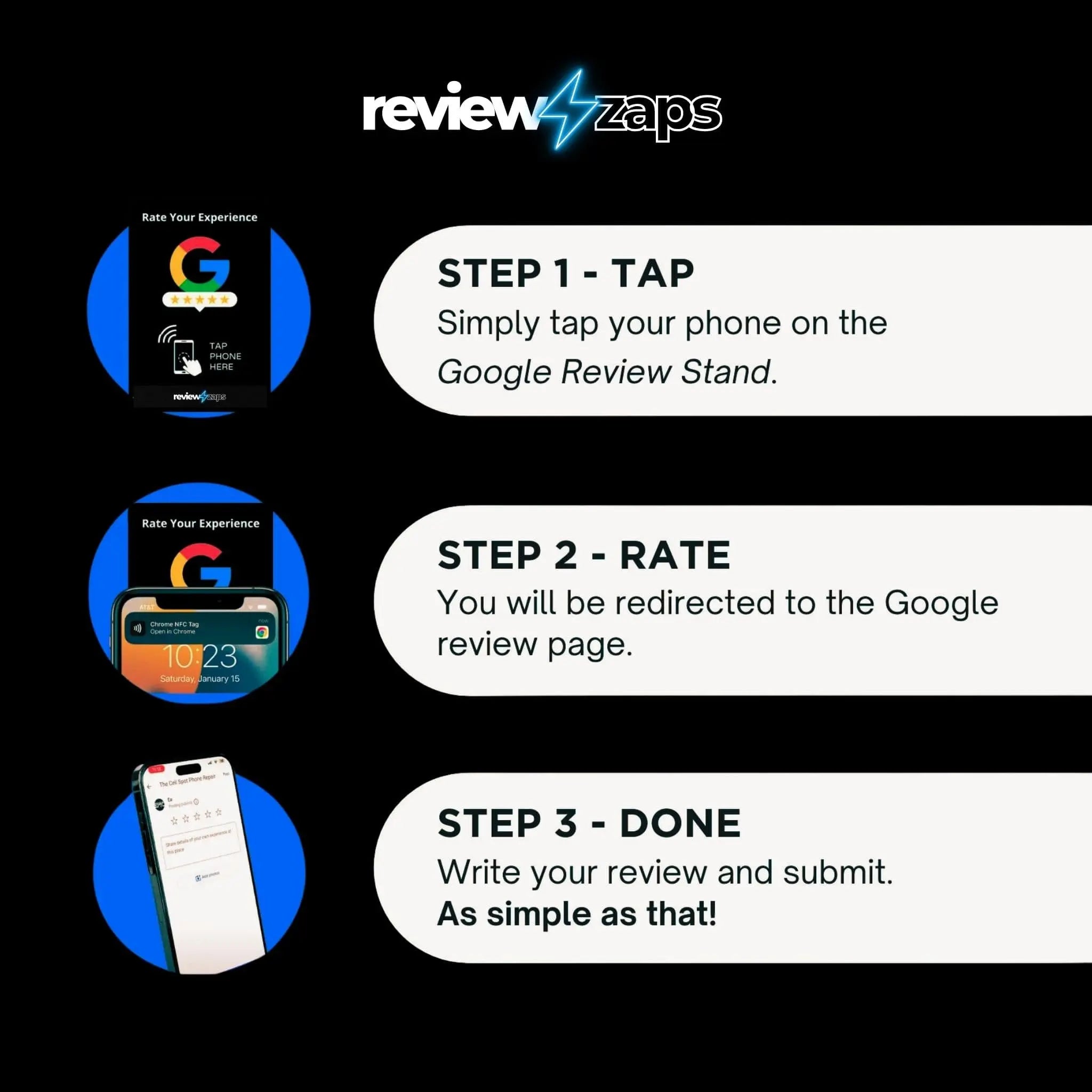 ⚡️NFC Google Review Stands - NFC Review Collection Tool