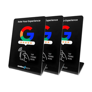 3 Pack Bundle Zappy Cards NFC Google Review Stand