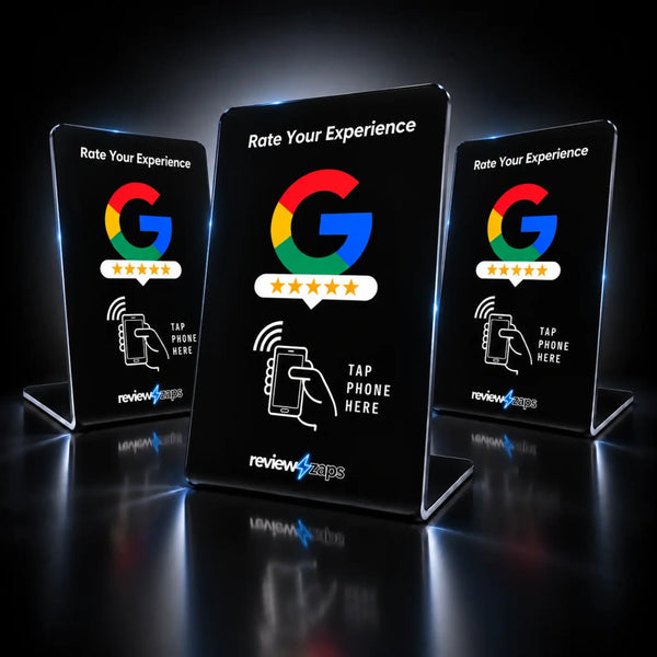 Zappy Google Review Stand, 3 Stands